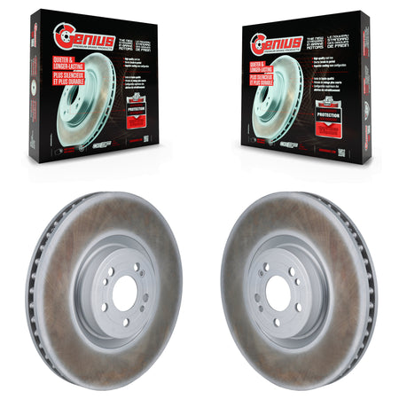 Front Coated Disc Brake Rotors Pair For Mercedes-Benz GLE450 GLS450 GLS580 GLE580 KG-101994