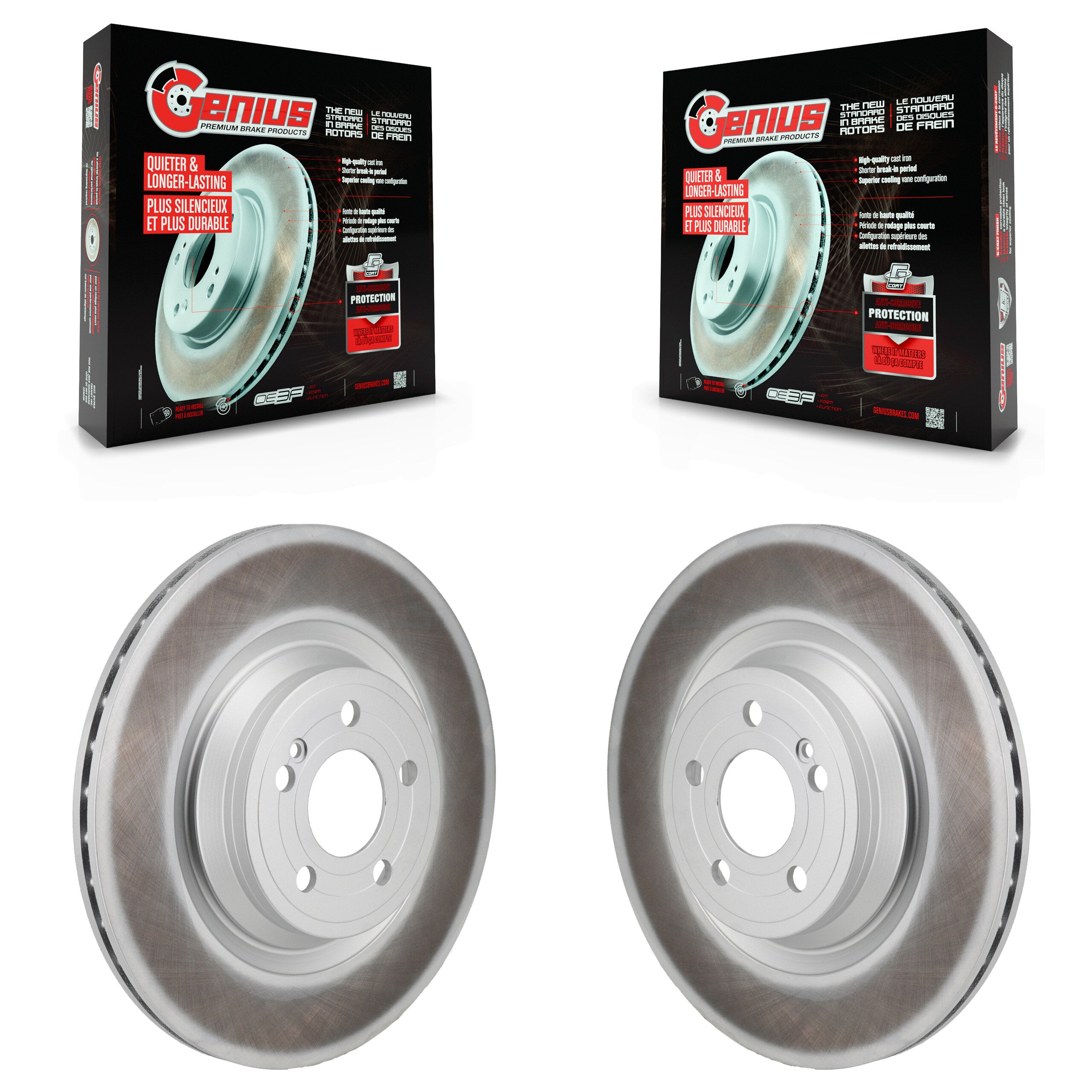 Rear Coat Brake Rotor Pair For Mercedes-Benz GLE450 GLE350 GLS450 GLE53 AMG GLS580 GLE63 S KG-102002
