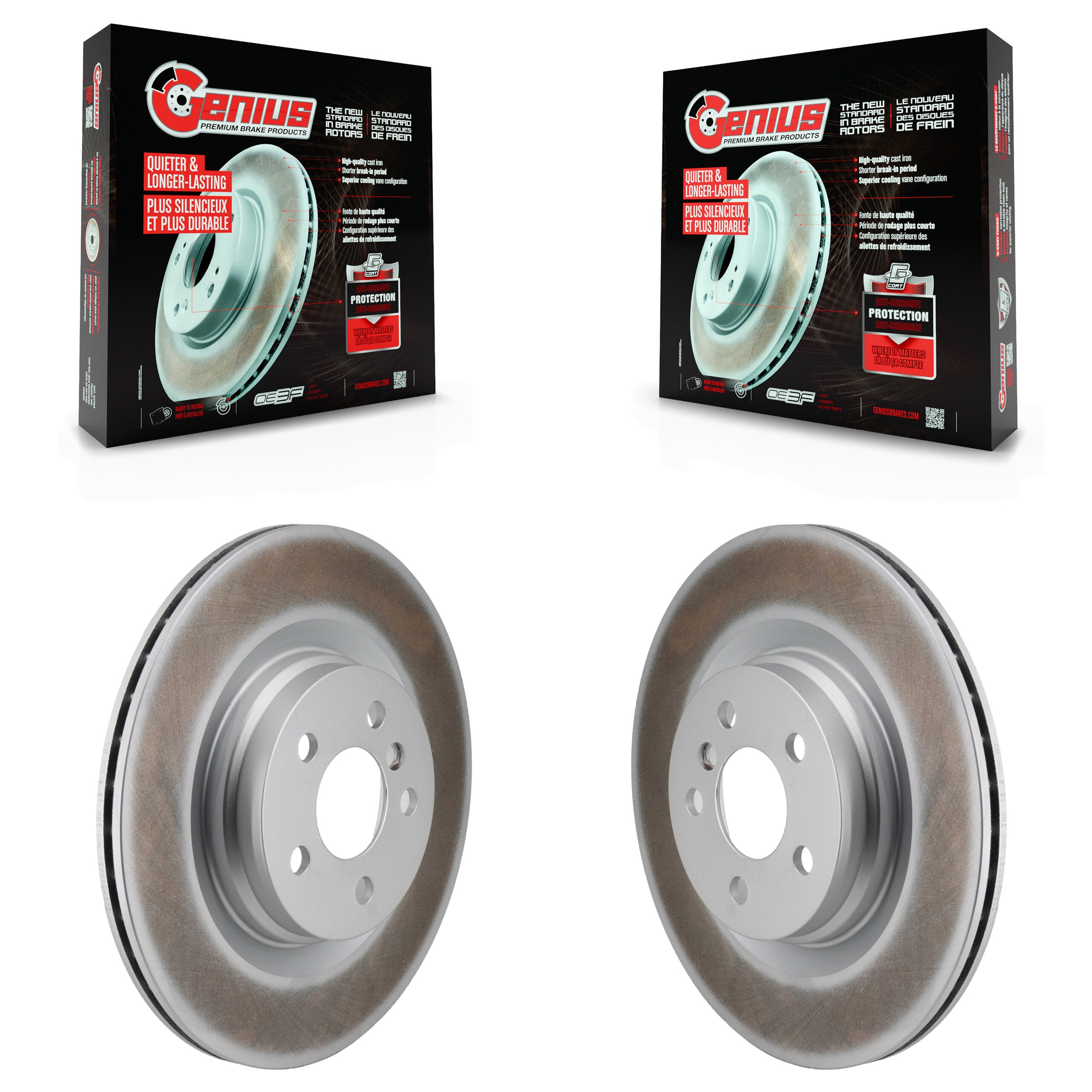 Rear Coat Disc Brake Rotors Pair For Mini Cooper Countryman BMW X2 M235i xDrive Gran Coupe KG-102004