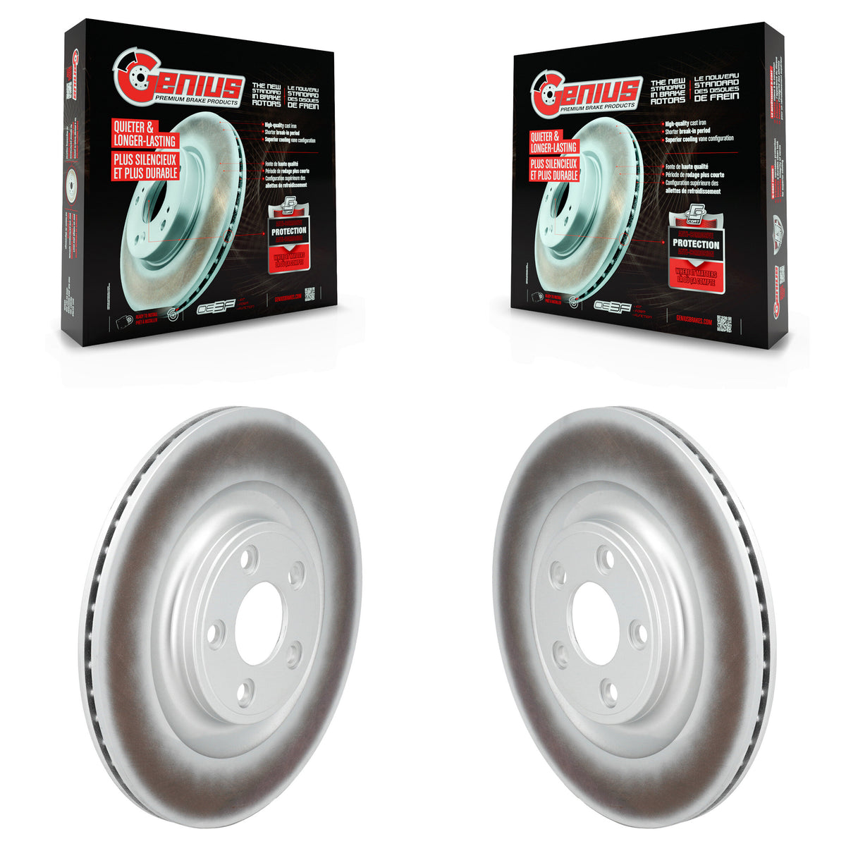 Rear Coated Disc Brake Rotors Pair For Mercedes-Benz E450 E400 E53 AMG CLS53 CLS450 E43 KG-102010