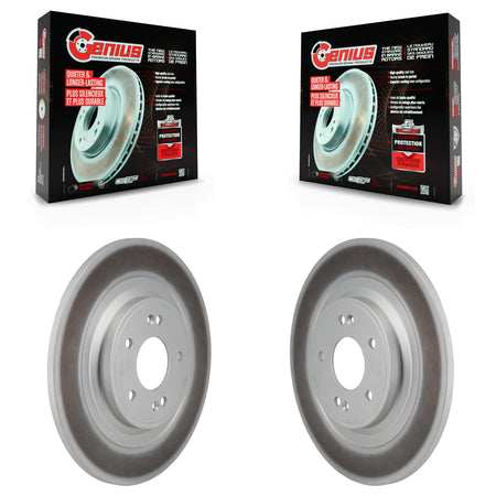 Rear Coated Disc Brake Rotors Pair For Kia Hyundai Carnival Santa Cruz Fe Sorento KG-102017