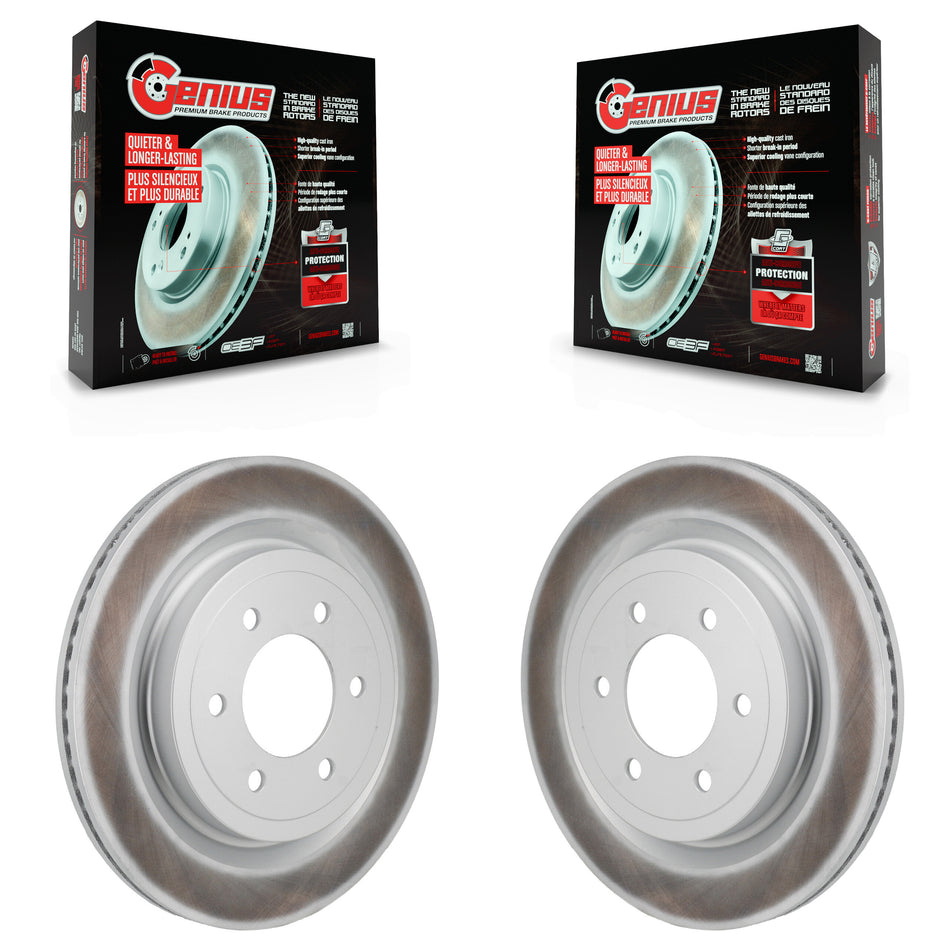 Rear Coated Disc Brake Rotors Pair For Ford F-150 Lightning KG-102025