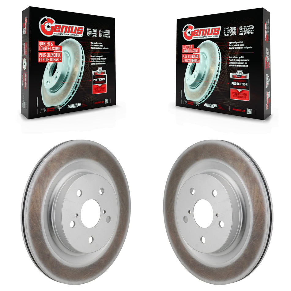 Rear Coated Brake Rotors Pair For Toyota Sienna Lexus RAV4 Prime NX350h bZ4X NX350 Subaru KG-102027
