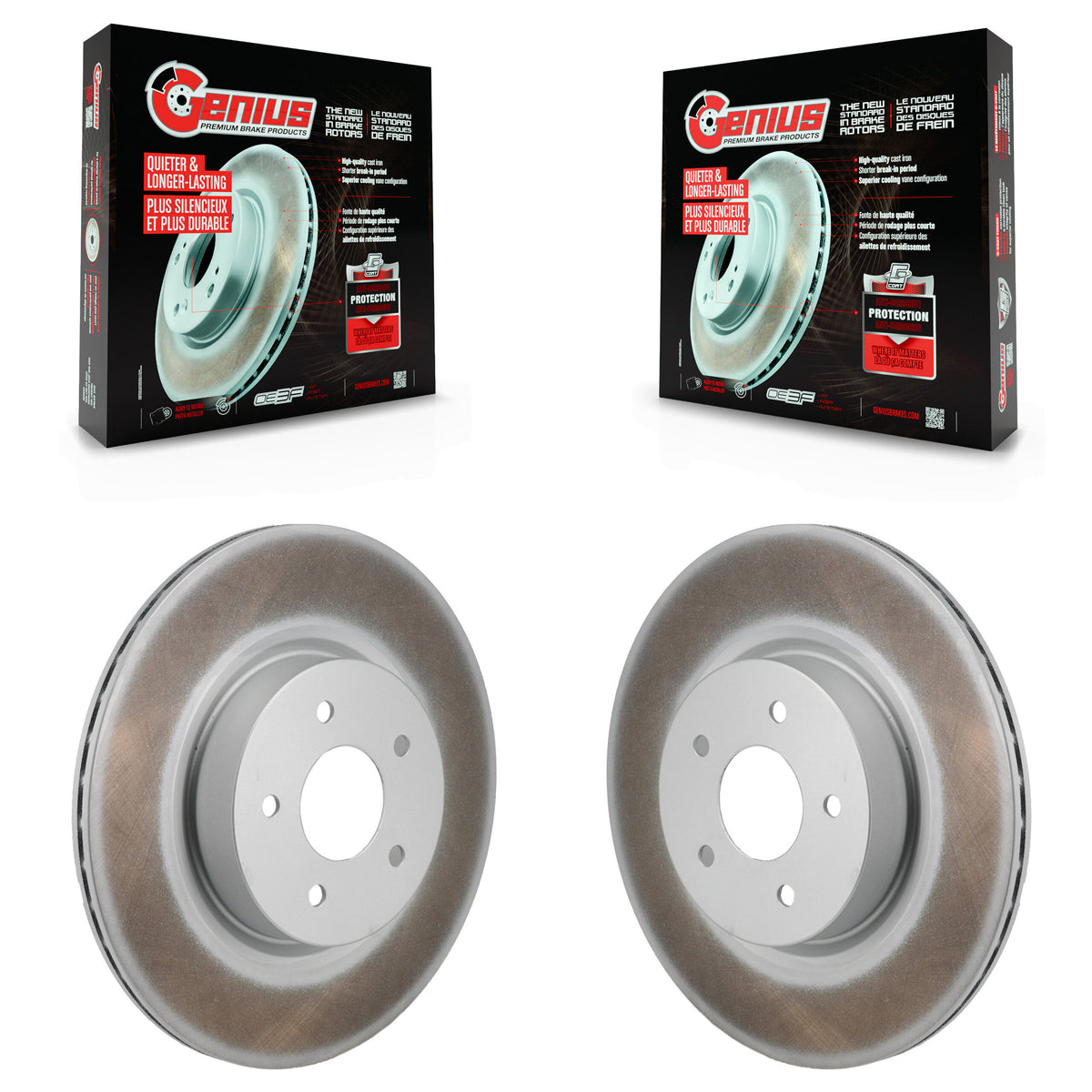 Rear Coat Brake Rotors Pair For Mitsubishi Outlander Nissan Pathfinder INFINITI QX60 ARIYA KG-102031