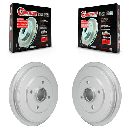 Rear Coated Brake Drums Pair For Nissan Micra Versa Note KG-102041