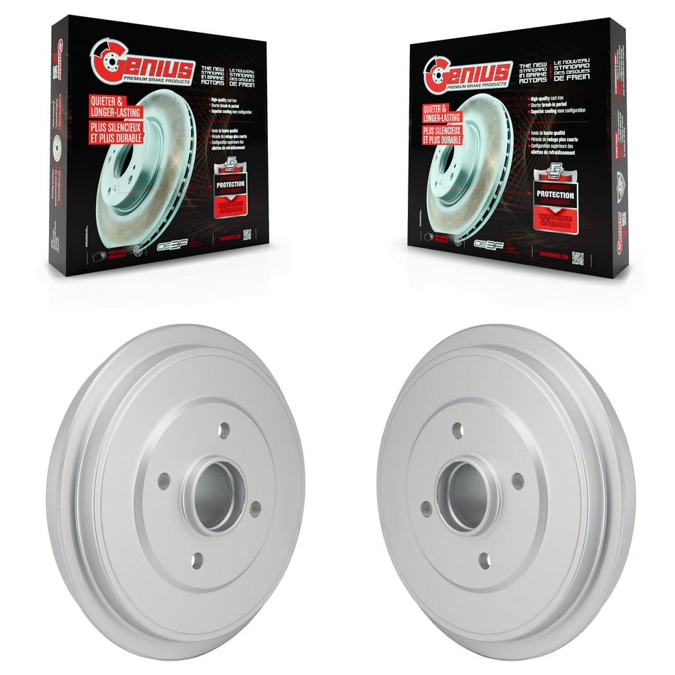 Rear Coated Brake Drums Pair For Nissan Micra Versa Note KG-102041