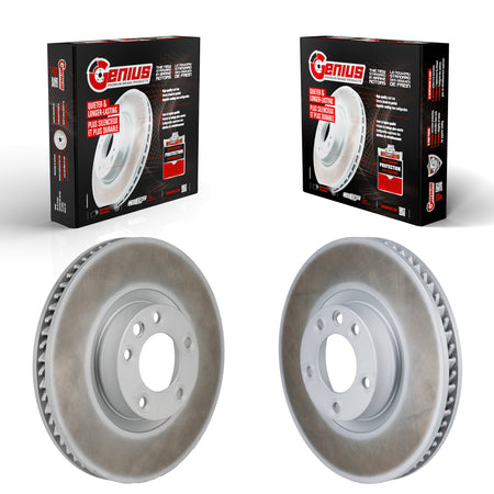 Front Coated Disc Brake Rotors Kit For Volkswagen Touareg Porsche Cayenne KG-102047