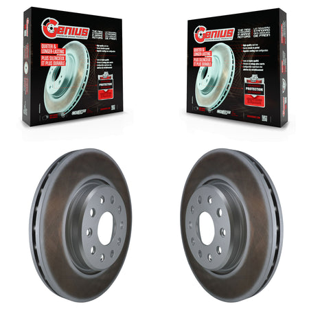Front Coated Disc Brake Rotors Pair For Jeep Grand Cherokee L KG-102050
