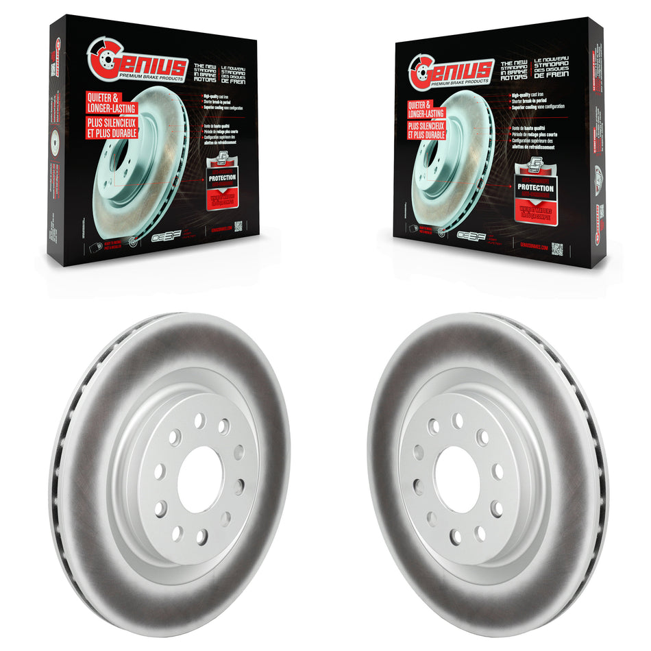 Rear Coated Disc Brake Rotors Pair For Jeep Grand Cherokee L With Vented KG-102056