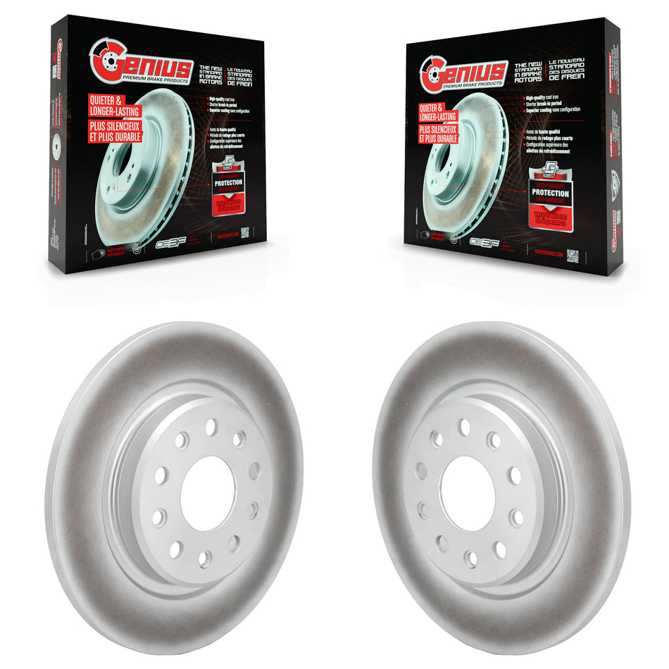Rear Coated Disc Brake Rotors Pair For Jeep Grand Cherokee L With Solid KG-102057