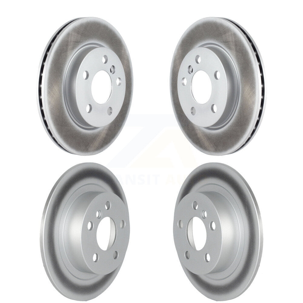 Front Rear Coated Brake Rotor Kit For 22-23 Mini Cooper SE with BATTERY EV (EV BEV) engine KG-102066