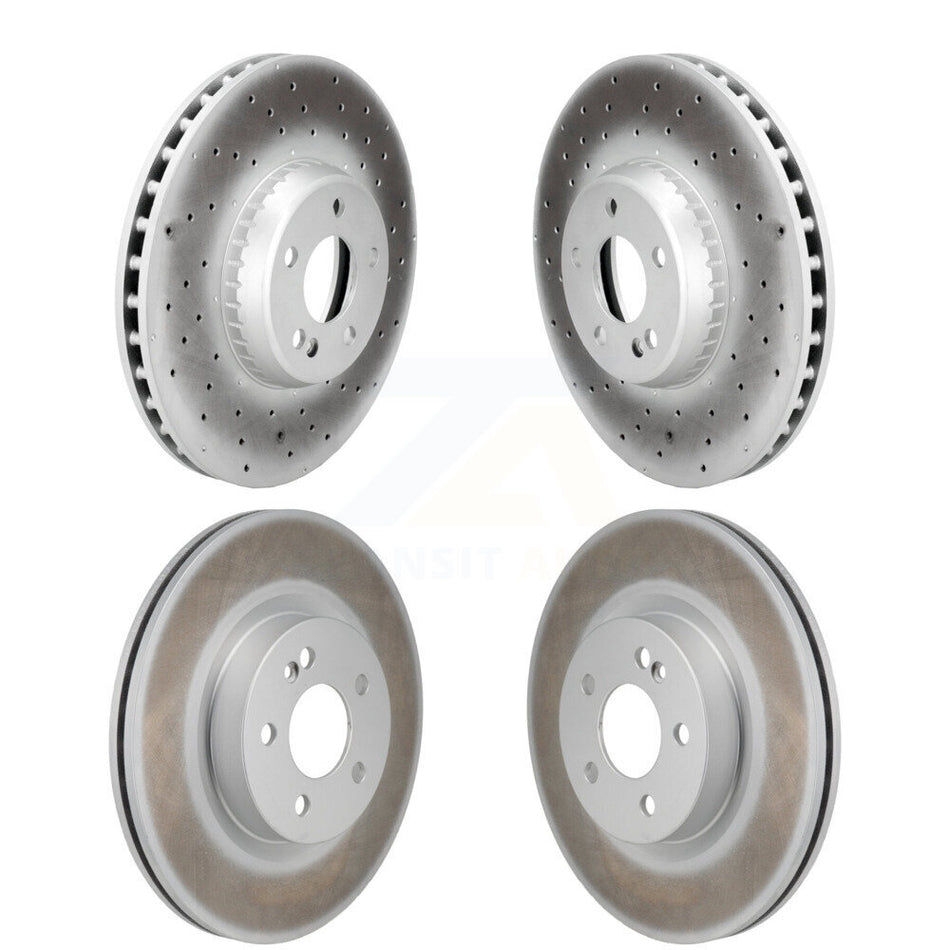 Front Rear Coated Disc Brake Rotors Kit For Mercedes-Benz GLC300 KG-102076