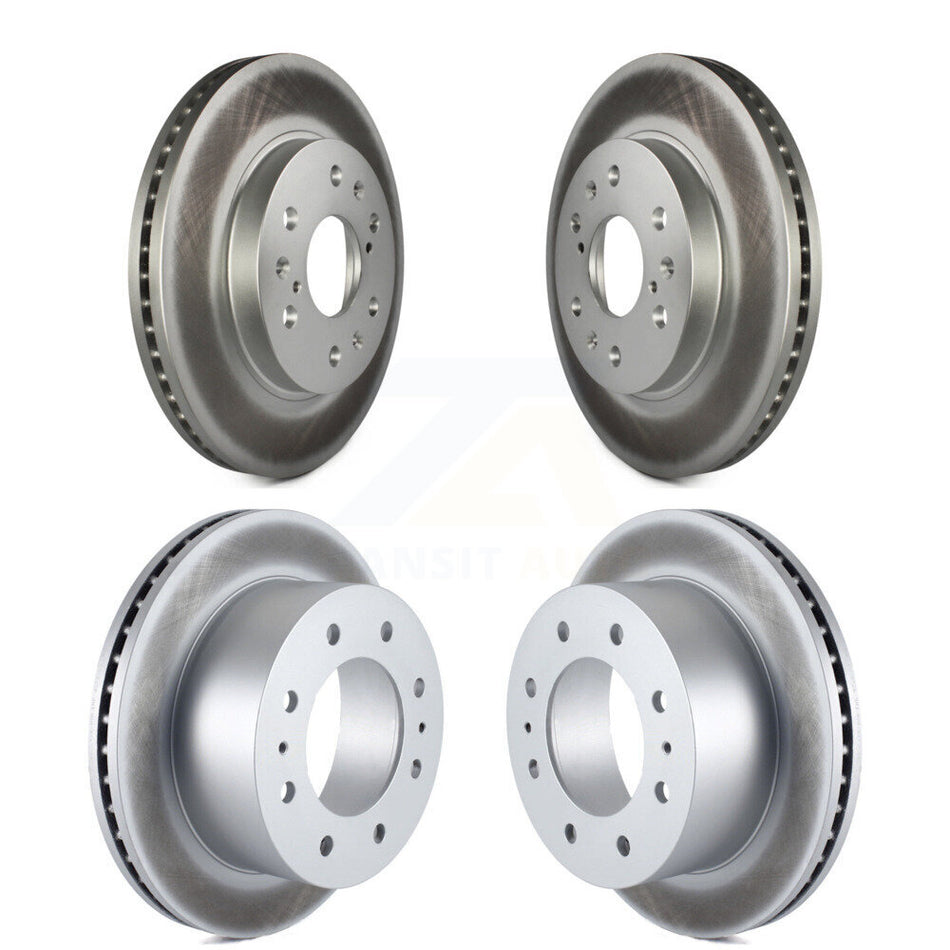 Front Rear Coated Disc Brake Rotors Kit For 2011 Chevrolet Silverado 1500 Hybrid KG-102087