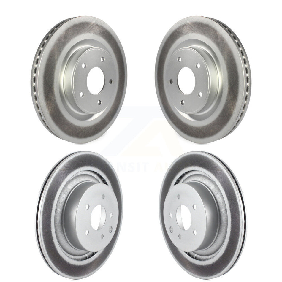 Front Rear Coated Disc Brake Rotors Kit For 2023-2024 Nissan Z With Dual Piston Caliper KG-102090