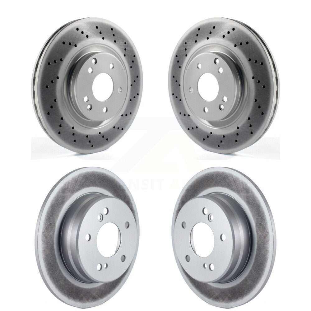 Front Rear Coat Disc Brake Rotor Kit For 2009-2010 Mercedes-Benz SLK300 With Sport Package KG-102093