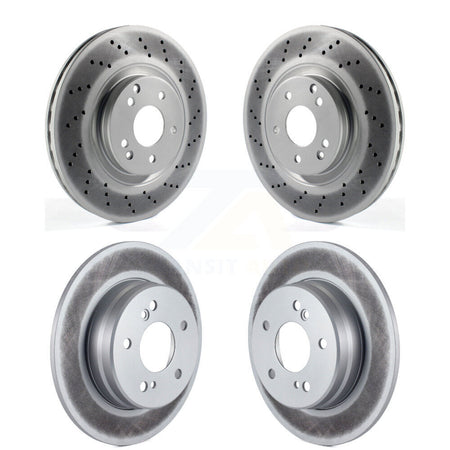 Front Rear Coat Disc Brake Rotor Kit For 2009-2010 Mercedes-Benz SLK300 With Sport Package KG-102093
