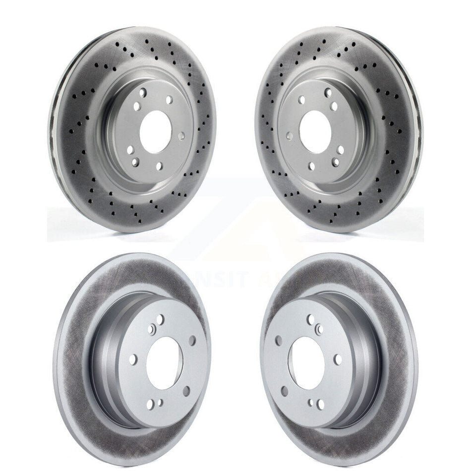 Front Rear Coat Disc Brake Rotor Kit For 2009-2010 Mercedes-Benz SLK300 With Sport Package KG-102093