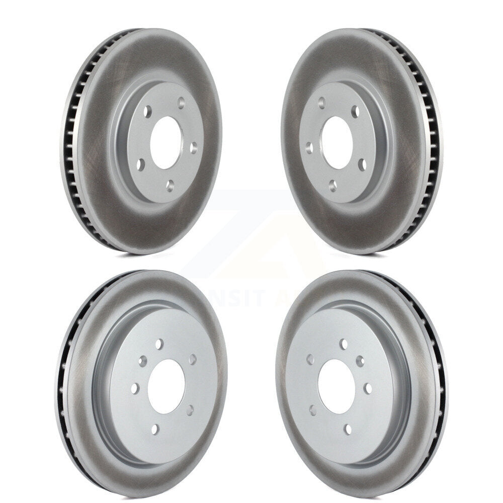 Front Rear Coated Disc Brake Rotors Kit For 2004 Cadillac Seville With Vented Rotor KG-102094