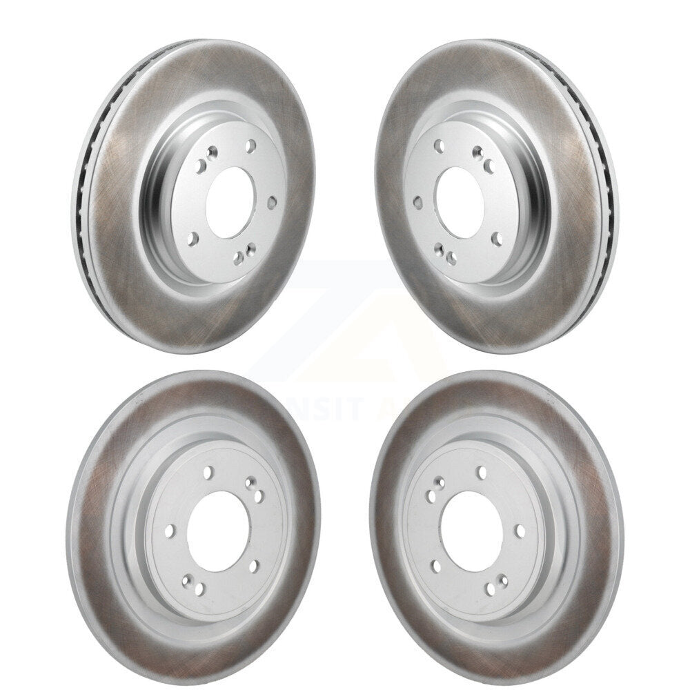 Front Rear Coated Disc Brake Rotors Kit For 2024-2025 Hyundai Kona Electric KG-102096