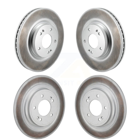 Front Rear Coated Disc Brake Rotors Kit For 2024-2025 Hyundai Kona Electric KG-102096
