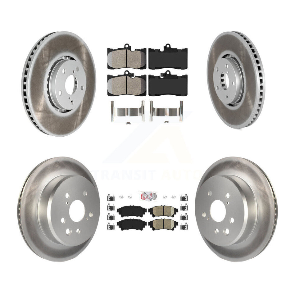 Front Semi-Metallic Rear Ceramic Pad & Coated Brake Rotor Kit (6Pc) For Lexus IS350 IS300 KGA-100007