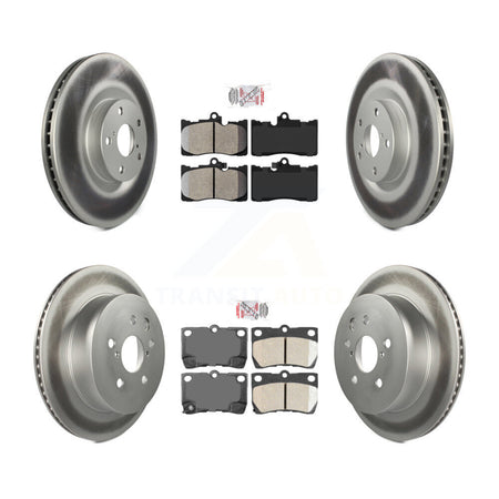 Front Semi-Metallic Rear Ceramic Pad & Coated Brake Rotor Kit (6Pc) For Lexus IS350 GS350 KGA-100009