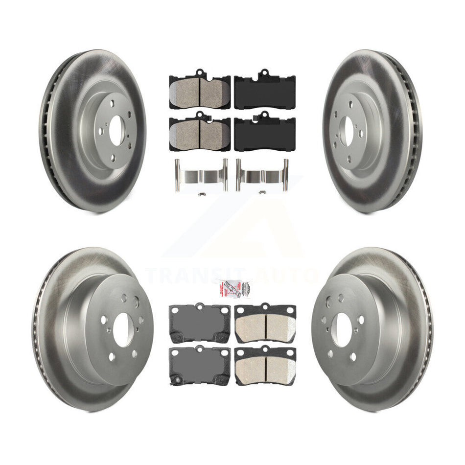Front Semi-Metallic Rear Ceramic Pad & Coated Brake Rotor Kit (6Pc) For Lexus IS350 GS350 KGA-100009