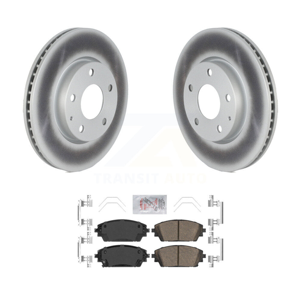 Front Coated Disc Brake Rotors And Ceramic Pads Kit For Mazda 3 Sport FWD KGA-100028
