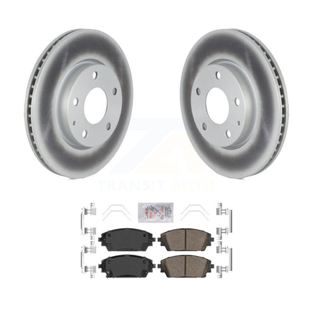 Front Coated Disc Brake Rotors And Ceramic Pads Kit For Mazda 3 Sport FWD KGA-100028