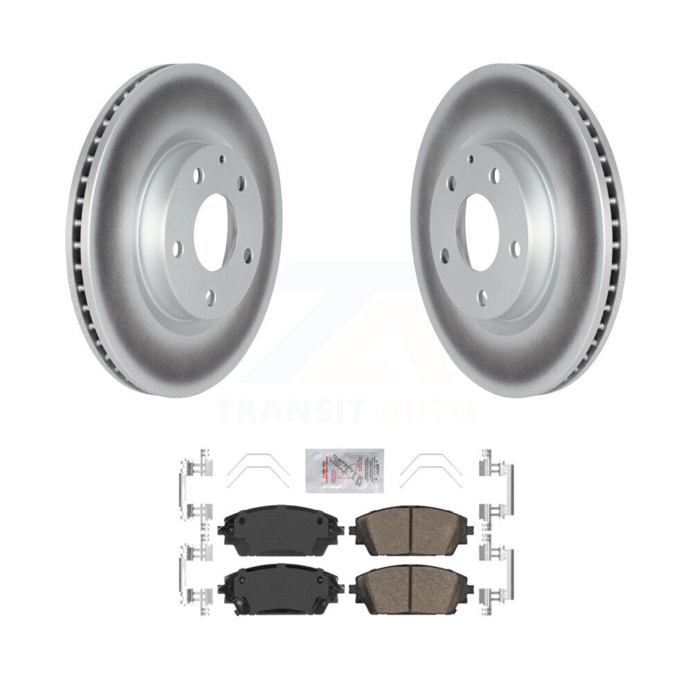 Front Coated Disc Brake Rotors And Ceramic Pads Kit For Mazda 3 Sport AWD KGA-100029
