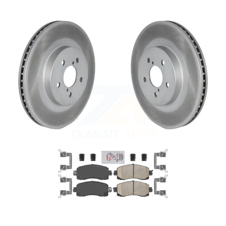 Front Coated Disc Brake Rotors And Ceramic Pads Kit For Subaru Crosstrek Impreza KGA-100031