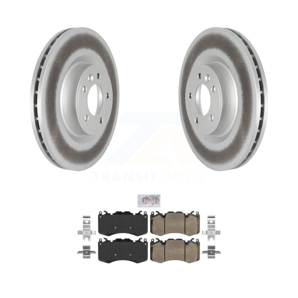 Front Coated Disc Brake Rotors And Ceramic Pads Kit For Land Rover Range Sport KGA-100032
