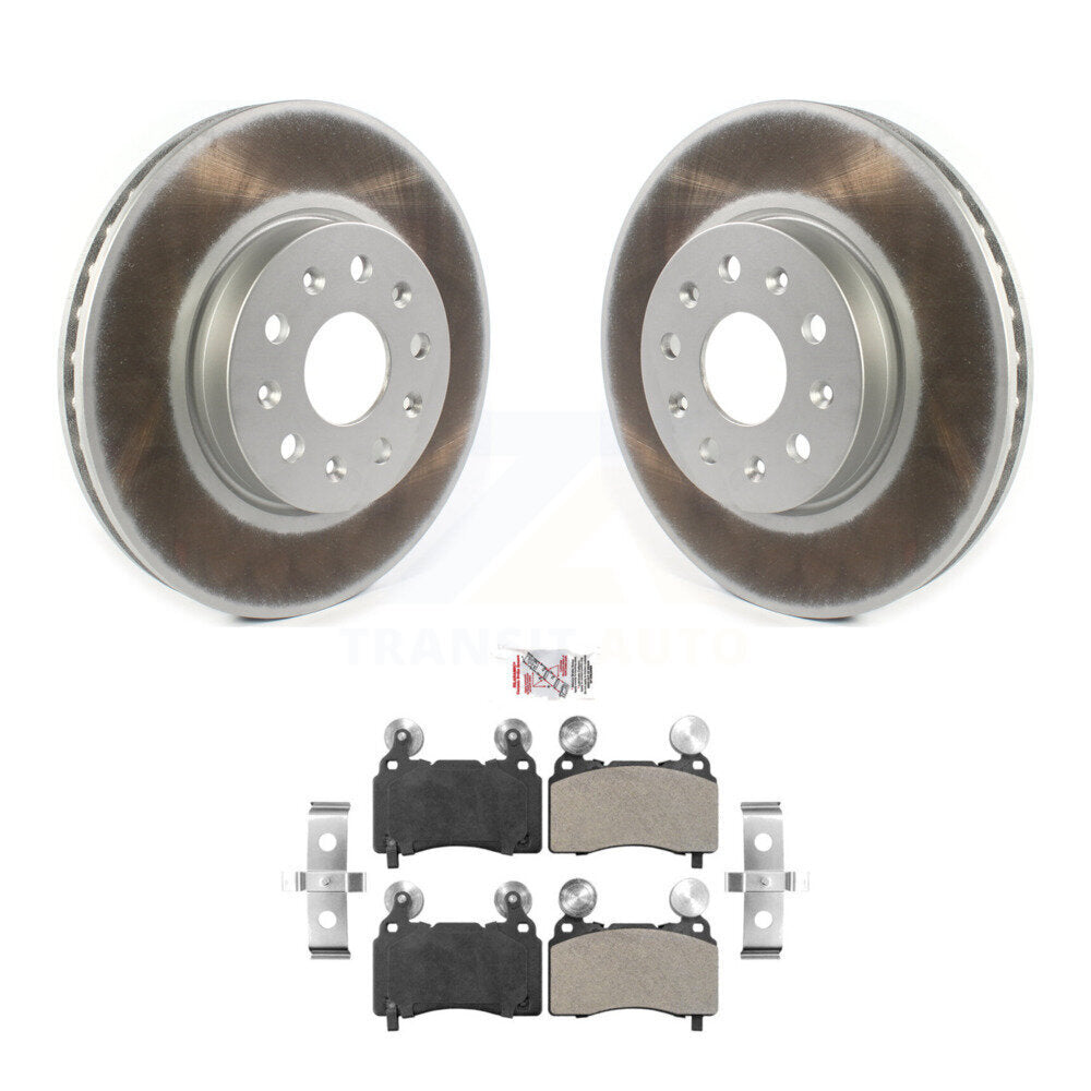 Front Coated Disc Brake Rotor And Semi-Metallic Pad Kit For Cadillac CTS Chevrolet Camaro KGA-100052