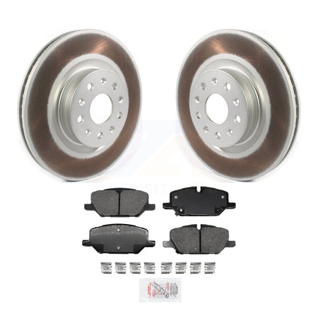 Front Coated Disc Brake Rotors And Ceramic Pad Kit For 2022 Chevrolet Camaro LT with 2.0L KGA-100060