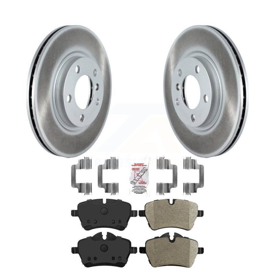 Front Coated Disc Brake Rotors & Semi-Metallic Pad Kit For Mini Cooper Countryman Paceman KGA-100064