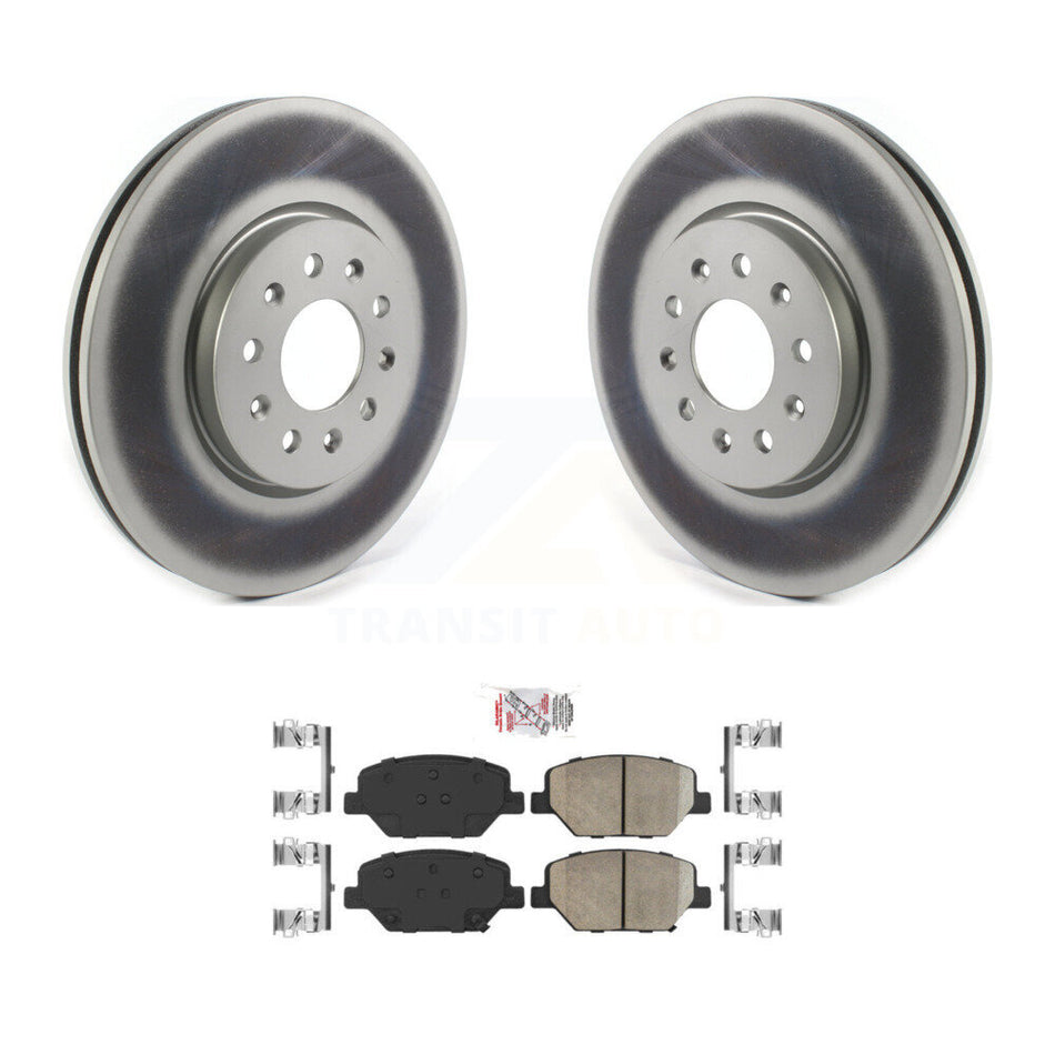 Front Coated Brake Rotor Ceramic Pad Kit For Chevrolet Equinox GMC Terrain Buick Envision KGA-100066