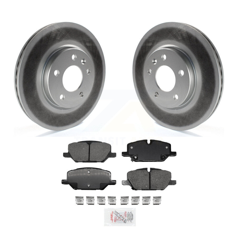 Front Coat Disc Brake Rotor Ceramic Pad Kit For 2022-2023 GMC Terrain w 321mm KGA-100069
