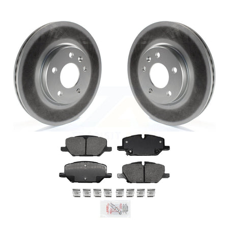 Front Coat Disc Brake Rotor Ceramic Pad Kit For 2022-2023 GMC Terrain w 321mm KGA-100069