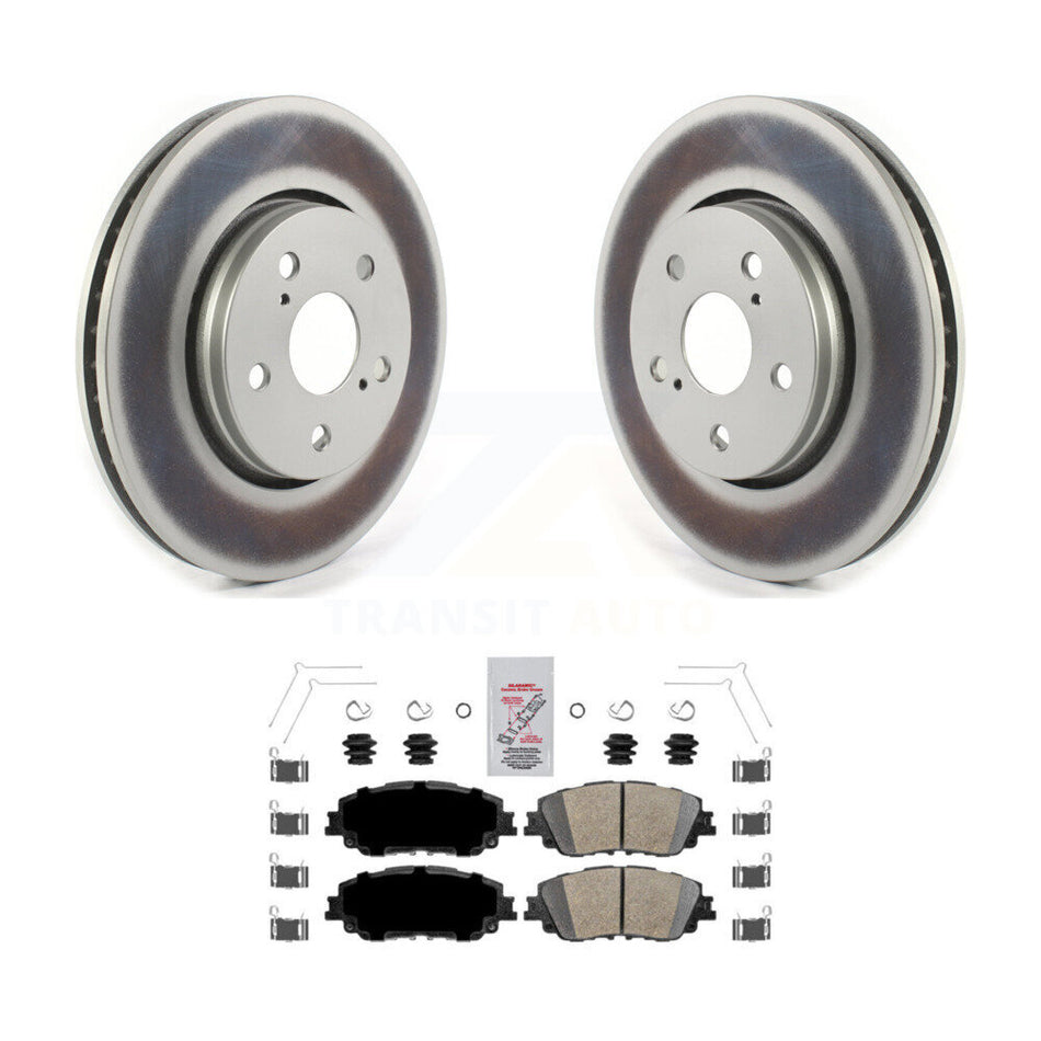 Front Coat Brake Rotors Ceramic Pad Kit For 19 Toyota C-HR Vehicles Manufactured In Japan KGA-100071