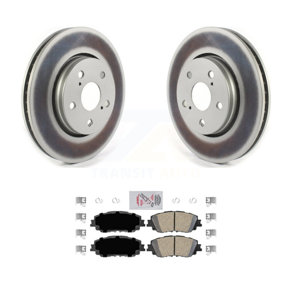 Front Coat Brake Rotors Ceramic Pad Kit For 19 Toyota C-HR Vehicles Manufactured In Japan KGA-100072