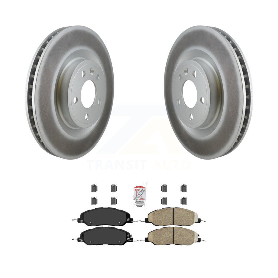 Front Coated Disc Brake Rotors And Ceramic Pads Kit For Ford Mustang KGA-100075