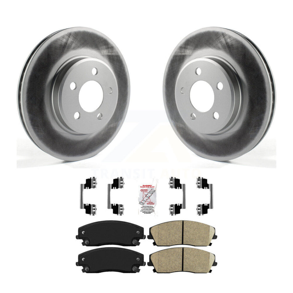 Front Coated Brake Rotor Ceramic Pad Kit For Dodge Chrysler 300 Charger Challenger Magnum KGA-100082