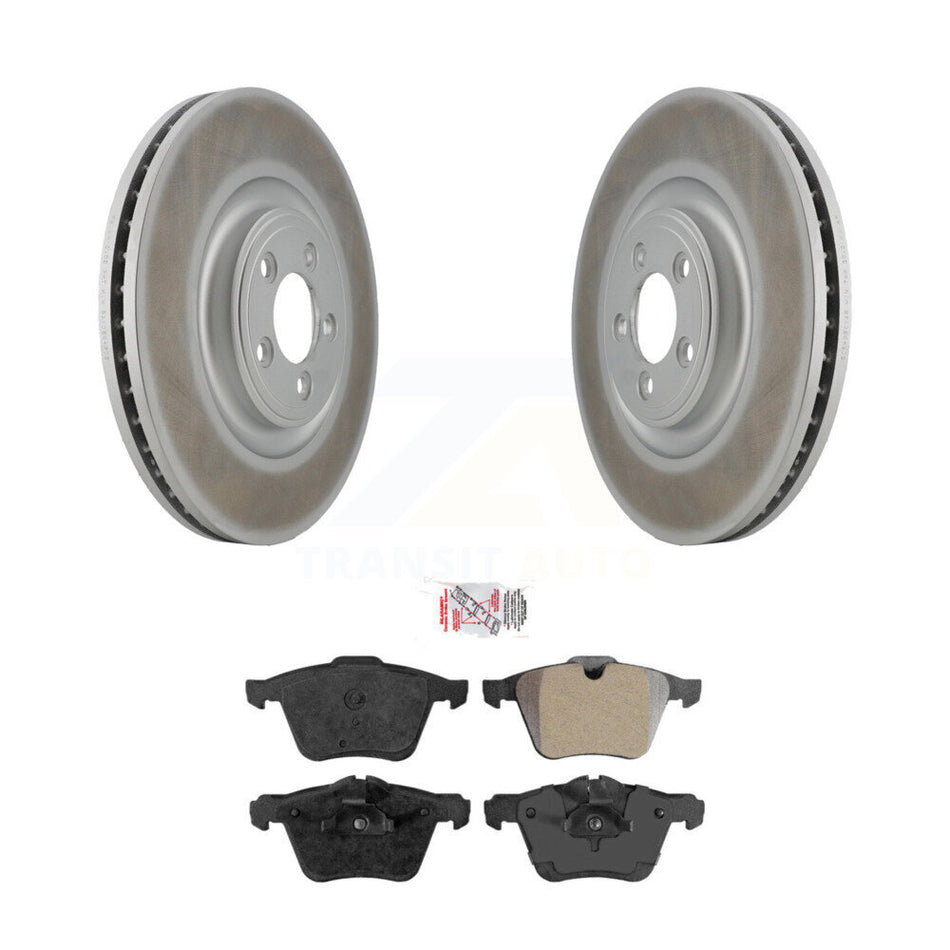 Front Coated Disc Brake Rotors And Semi-Metallic Pad Kit For Jaguar XF XJ XKR XK Super V8 KGA-100110