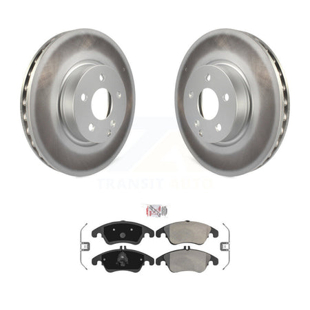Front Coated Brake Rotor Semi-Metallic Pad Kit For Mercedes-Benz C300 E350 C350 E400 E250 KGA-100113