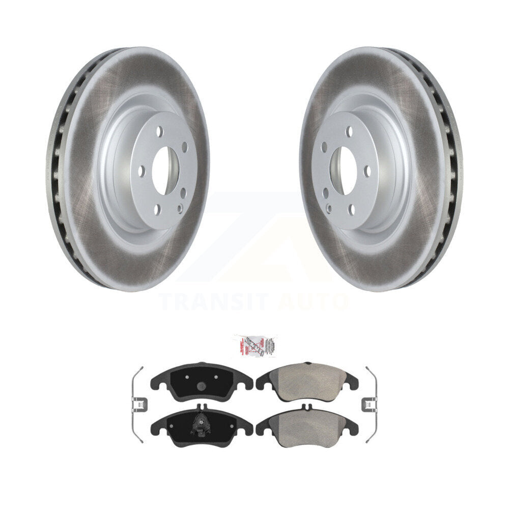 Front Coated Disc Brake Rotors And Semi-Metallic Pad Kit For Mercedes-Benz C250 E400 E550 KGA-100114