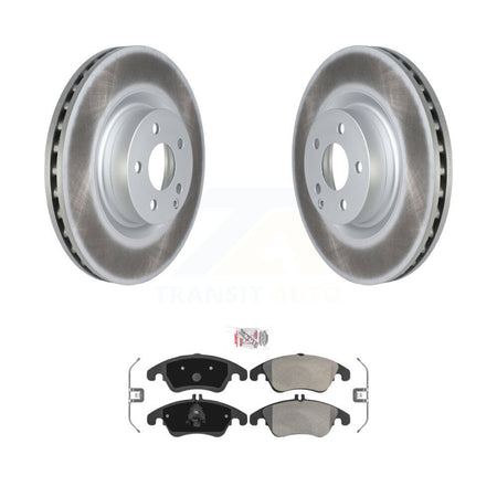 Front Coated Disc Brake Rotors And Semi-Metallic Pad Kit For Mercedes-Benz C250 E400 E550 KGA-100114