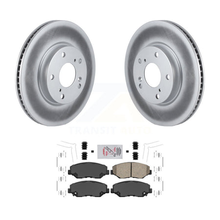 Front Coated Disc Brake Rotors And Ceramic Pads Kit For Honda Civic KGA-100117