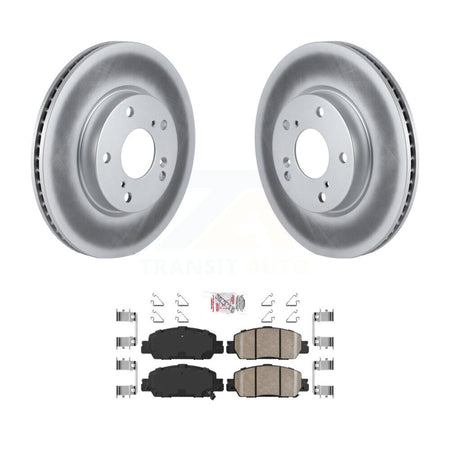 Front Coated Disc Brake Rotors And Ceramic Pads Kit For 2017 Honda Accord LX-S KGA-100118
