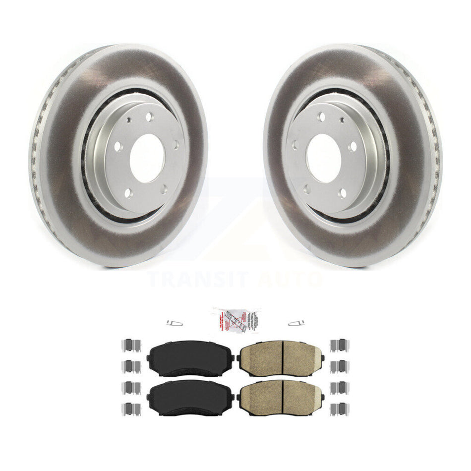 Front Coated Disc Brake Rotors And Ceramic Pads Kit For Mazda CX-5 CX-9 KGA-100134