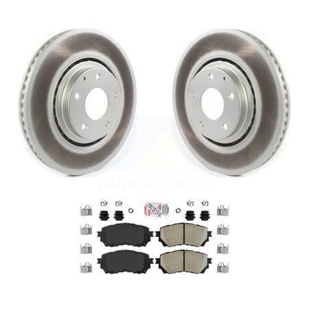 Front Coated Disc Brake Rotors And Ceramic Pads Kit For 2021 Mazda 6 Turbocharged KGA-100136